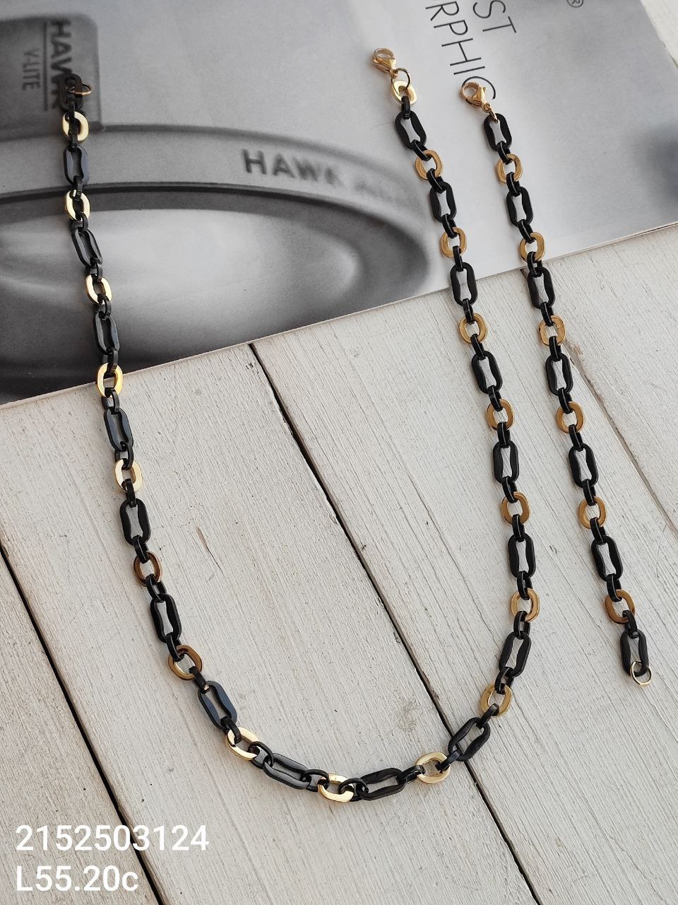 ست زنجیر و دستبند استیل 2152503124